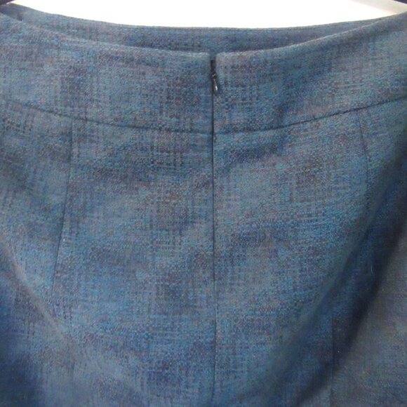 Ann Taylor Cotton Skirt, 'Tweed Design', Double Vent, Fully Lined, Size 12 I390 - Picture 5 of 8